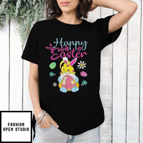 Bunny Spring Gnome Easter Egg Hunting T-Shirt