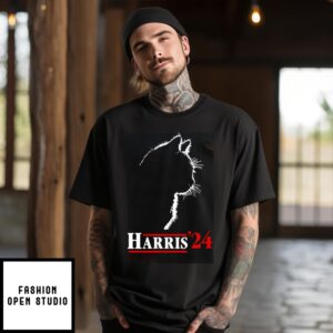 Cat Silhouette Harris 2024 For President Shirt