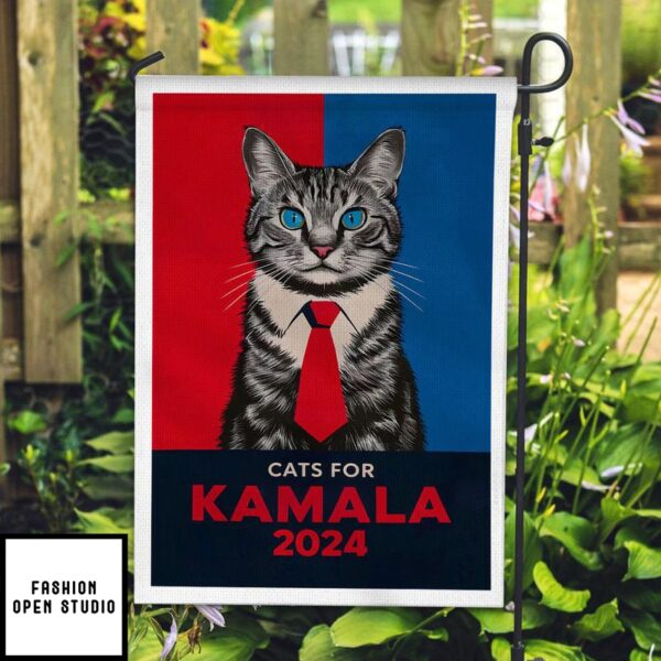 Cats For Kamala 2024 Garden Flag