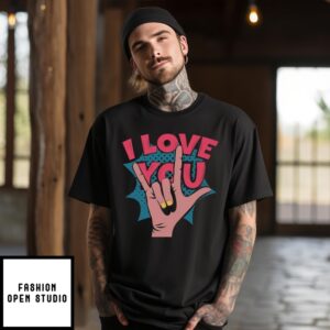 Comfort Colors I Love You T-Shirt – Sign Language Retro Design Unisex Tshirt – ASL I Love You Gift – Valentines Day