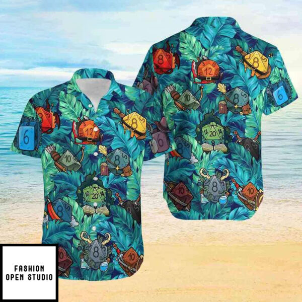 DnD Dice Hawaiian Shirt