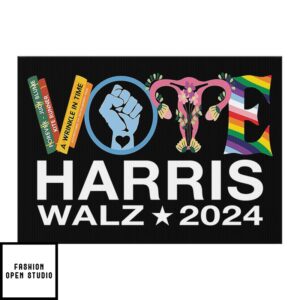 Feminism Abortion Right LGBT Vote Harris Walz 2024 Yard Sign 3