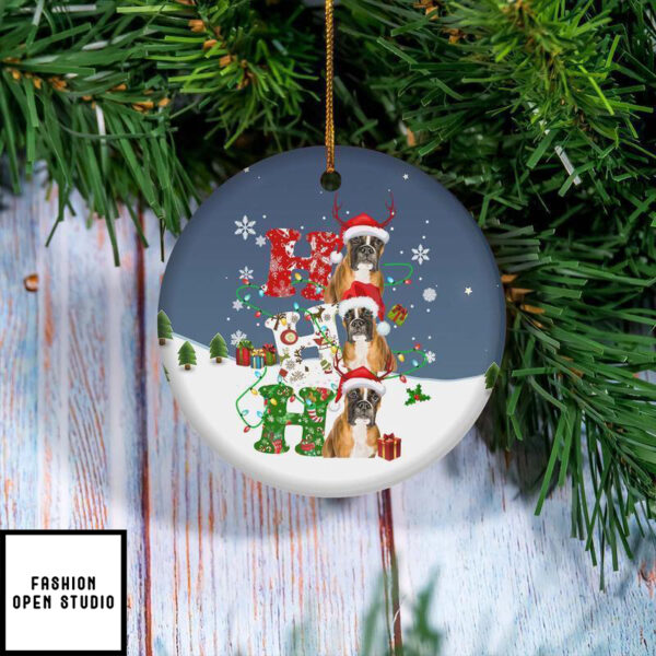 Ho Ho Ho Santa Reindeer Boxers Christmas Ornament