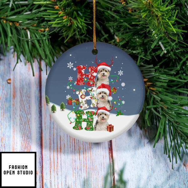 Ho Ho Ho Santa Reindeer Yorkshire Christmas Ornament