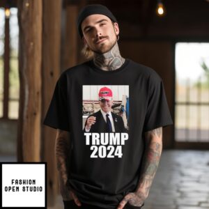 Joe Biden Wearing Trump 2024 Hat T-Shirt