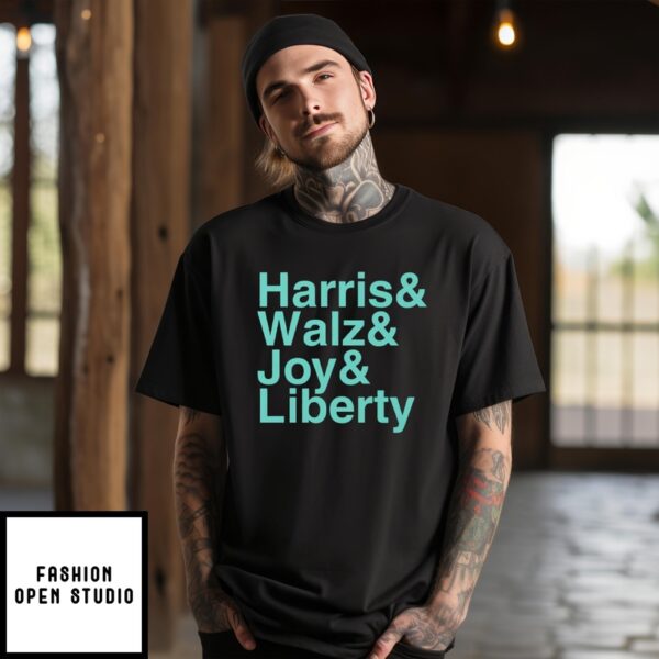 Kamala Harris & Walz & Joy & Liberty T-Shirt