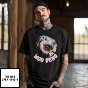 Moo Deng Bouncy Pig In Thai Picture The Cute Baby Hippo T-Shirt