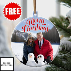 Trump and Melania Merry Christmas Ornament