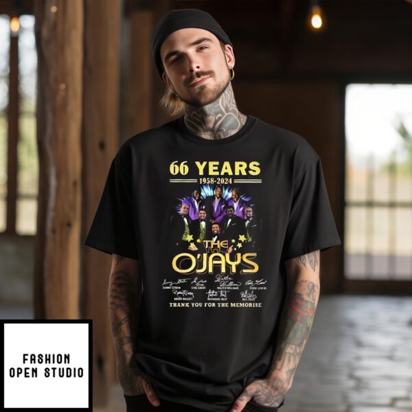 66 Years 1958 2024 The O’Jays Thank You For The Memories Signature 2024 T-Shirt