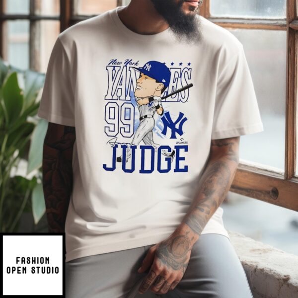 Aaron Judge New York Yankees Signature Caricature T T-Shirt