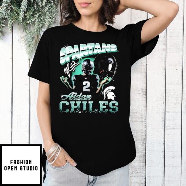 Aidan Chiles Michigan State Spartans Graphic T-Shirt