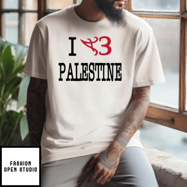 Alabama Crimson Tide I Love Palestine T-Shirt