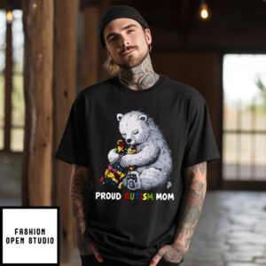 Bear Mama Proud Autism Mom 2024 T-Shirt