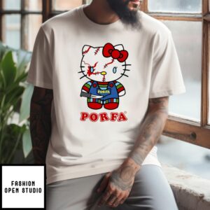 Chucky Hello Kitty Por Fa Halloween 2024 T-Shirt