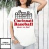 Cincinnati Reds Baseball Roller Coaster Enjoy The Ride T-Shirt