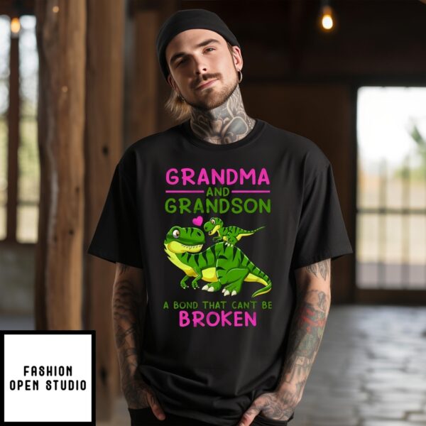 Dinosaur Grandma And Grandson A Bond That Can’T Be Broke T-Shirt