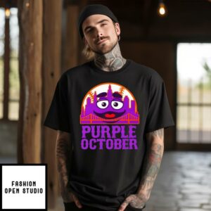 Grimace Purple October Baseball 2024 T Shirt 1