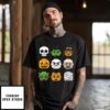 Halloween Building Brick Head Pumpkin Ghost Zombie Boys T-Shirt