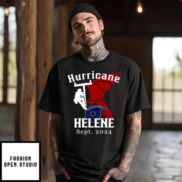 Hurricane Helene American Lineman T-Shirt