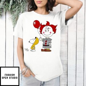 It Pennywise Charlie Brown And Georgie Snoopy Stephen King Halloween T-Shirt