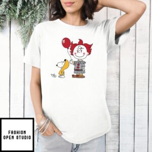 It Pennywise Charlie Brown And Georgie Snoopy Stephen King T-Shirt