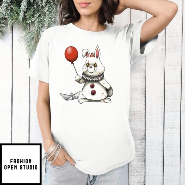 It Pennywise T-Shirt Killer Bunny Clown With Red Balloon