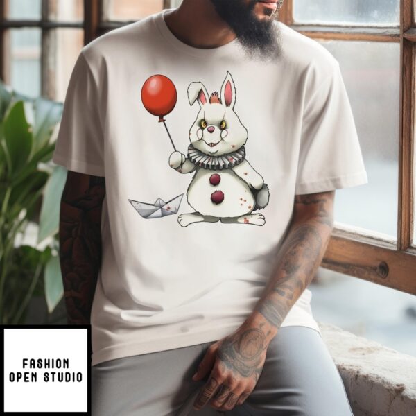 It Pennywise T-Shirt Killer Bunny Clown With Red Balloon