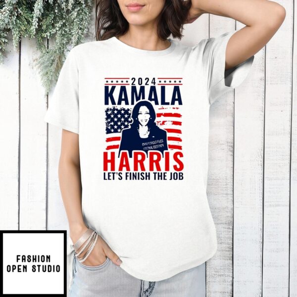 Kamala Harris Let’S Finish The Job American Flag T-Shirt