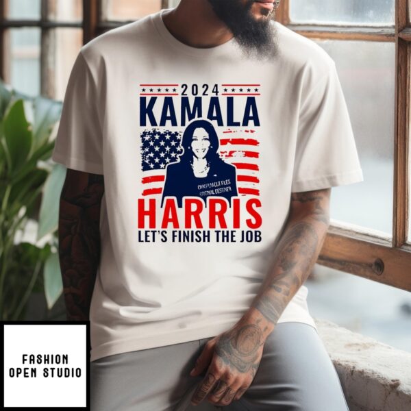 Kamala Harris Let’S Finish The Job American Flag T-Shirt