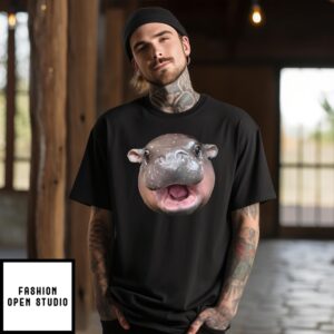 Moo Deng T-Shirt Bouncy Pig The Cute Baby Hippo Face