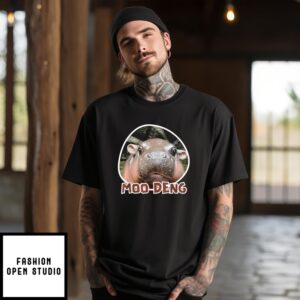 Moo Deng T-Shirt Famous Cute Baby Pigmy Hippo In Thailand