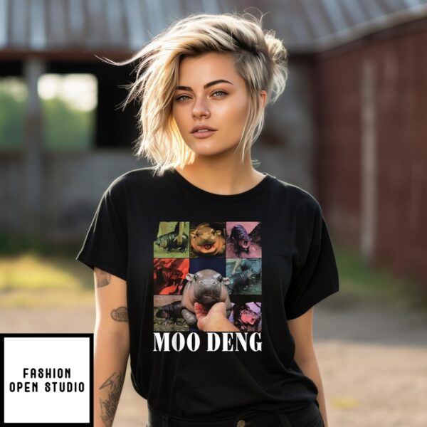 Moo Deng T-Shirt Funny Moo-Deng Baby Pygmy Hippo Cute Zoo