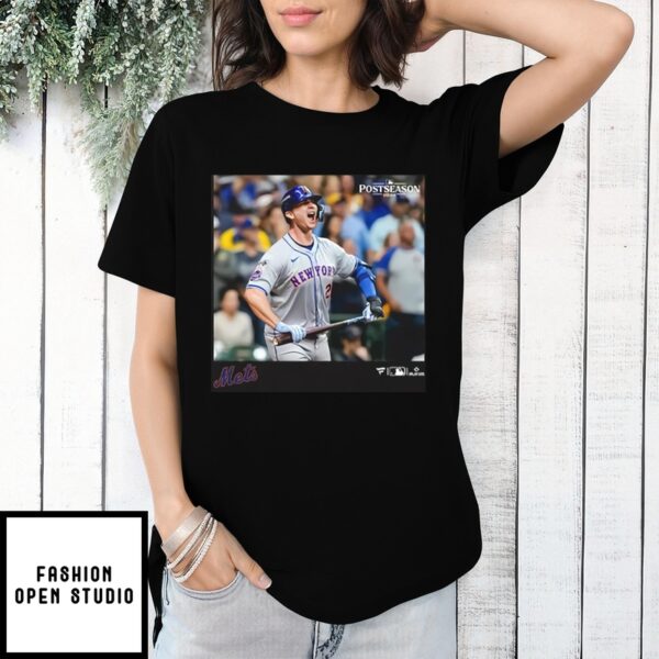 New York Mets Pete Alonso Black 2024 Mlb Postseason Moments T-Shirt