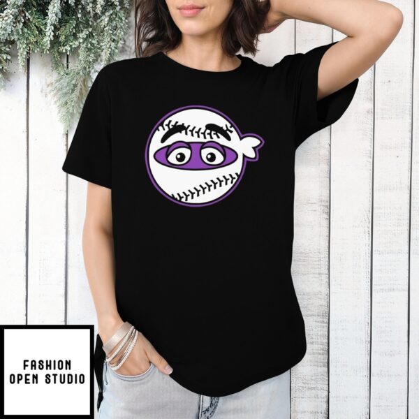 New York Mets Pitching Ninja Grimace Edition T-Shirt