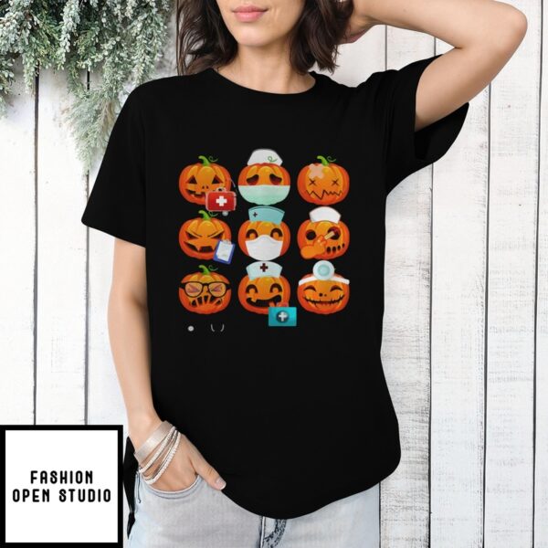 Nurse Emoji Funny Nurse Halloween T-Shirt