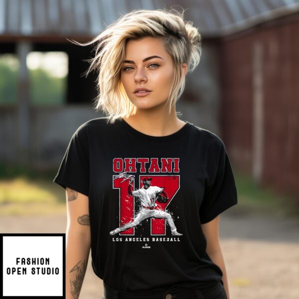 Ohtani T-Shirt Number And Portrait Shohei Ohtani Los Angeles