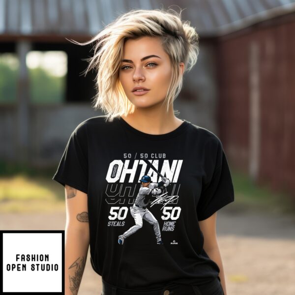 Ohtani T-Shirt Speed Power 50-50 Milestone Shohei Ohtani