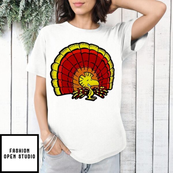 Peanuts Woodstock Turkey Vibes Thanksgiving T-Shirt