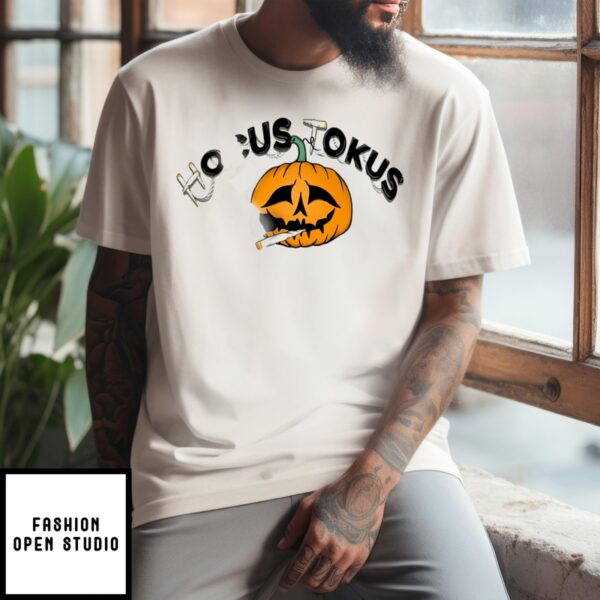 Pumpkin Smoking Hocus Tokus Halloween 2024 T-Shirt