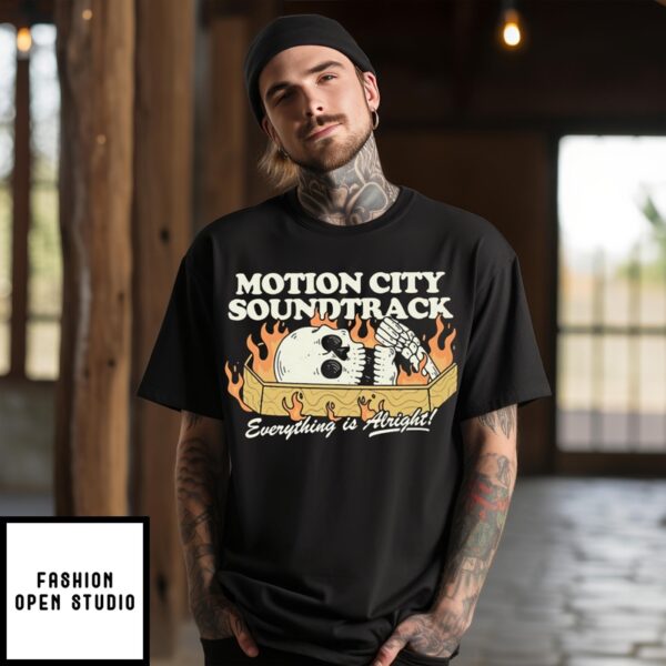 Skeleton Flame Motion City Soundtrack Everything Is Alright T-Shirt