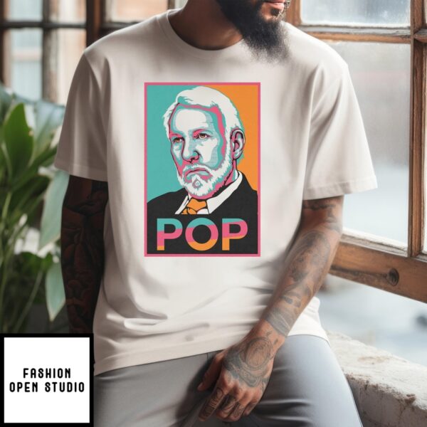 Spurs Fiesta Colors Popovich ‘Pop’ Hope Poster Parody T-Shirt