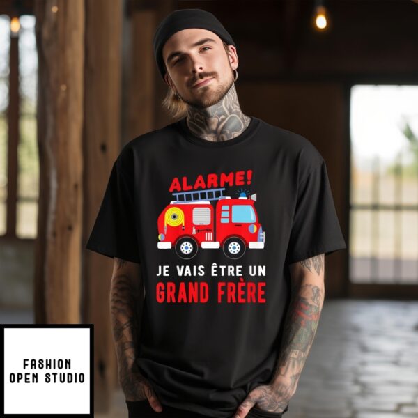 T-Shirt Je Vais Etre Grand Frere Pompiers Annonce Grossesse