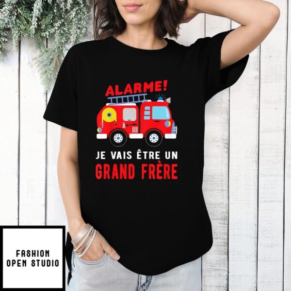 T-Shirt Je Vais Etre Grand Frere Pompiers Annonce Grossesse