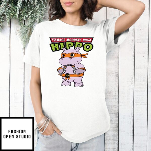 Teenage Moodeng Ninja Hippo T-Shirt