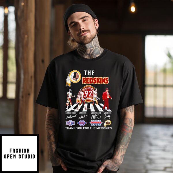 The Washington Redskins Crossing Thank You For The Memories Signature 2024 T-Shirt