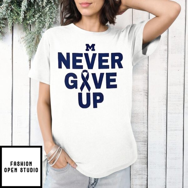 Tray Jackson Michigan Wolverines Never Give Up T-Shirt