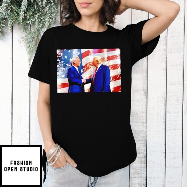 Trump Kennedy 2024 Checkmate Usa Flag Picture T-Shirt