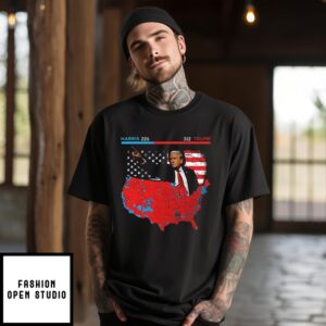 2024 Electoral Map Trump 312 Red 2024 Election Results Map T-Shirt