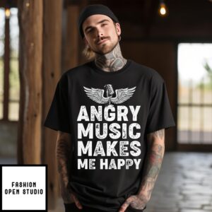 Angry Music Makes Me Happy Vintage 2024 T-Shirt