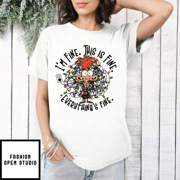 Anxiety Inside Out 2 It’S Fine This Is Fine Everything’S Fine T-Shirt